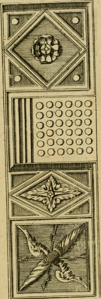An illustration from Regras das sinco ordens de architectura segundo os principios de Vignhola : com hum ensaio sobre as mesmas ordens feito sobre o sentimento dos mais celebres architectos, 1787, leaf 222