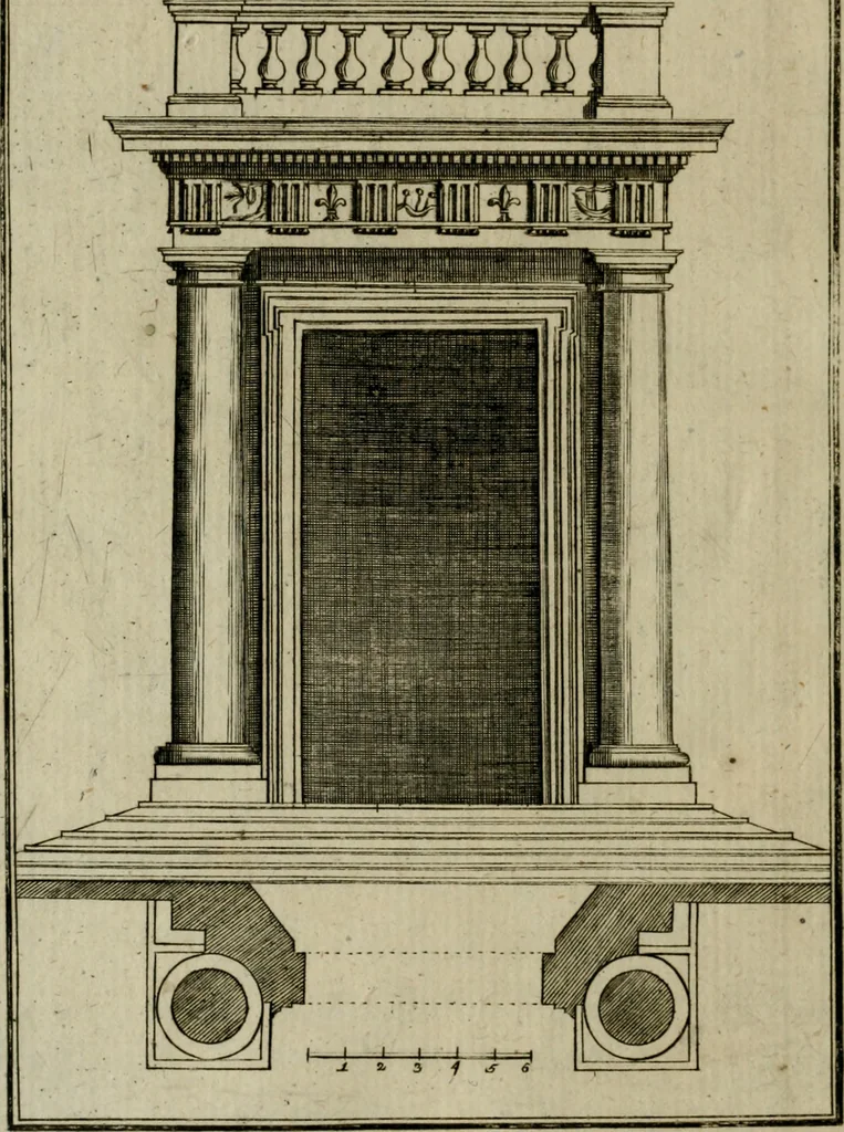 An illustration from Regras das sinco ordens de architectura segundo os principios de Vignhola : com hum ensaio sobre as mesmas ordens feito sobre o sentimento dos mais celebres architectos, 1787, leaf 287