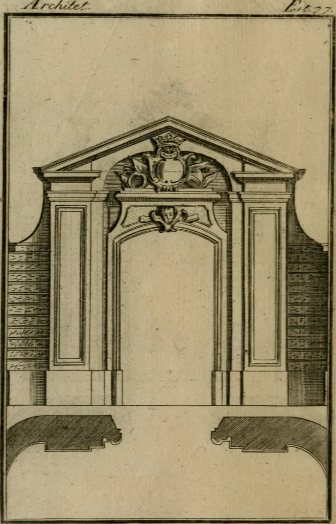An illustration from Regras das sinco ordens de architectura segundo os principios de Vignhola : com hum ensaio sobre as mesmas ordens feito sobre o sentimento dos mais celebres architectos, 1787, leaf 345
