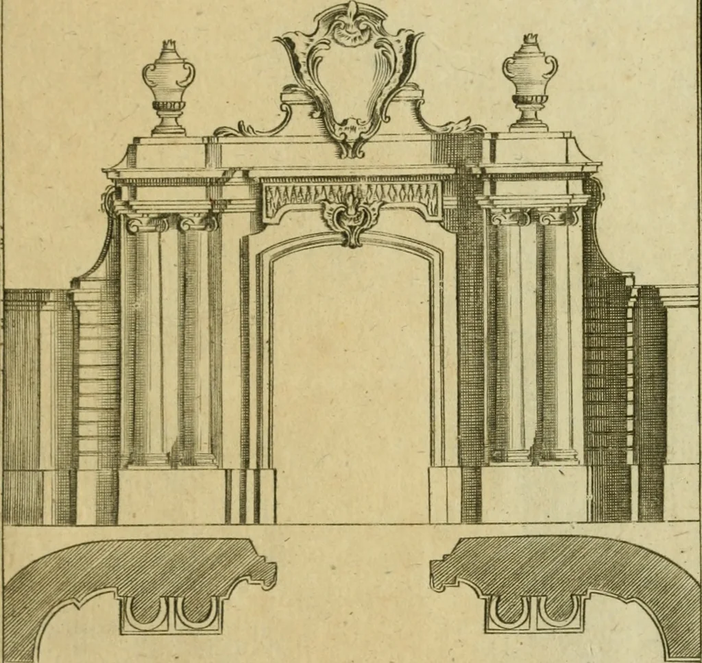 An illustration from Regras das sinco ordens de architectura segundo os principios de Vignhola : com hum ensaio sobre as mesmas ordens feito sobre o sentimento dos mais celebres architectos, 1787, leaf 350