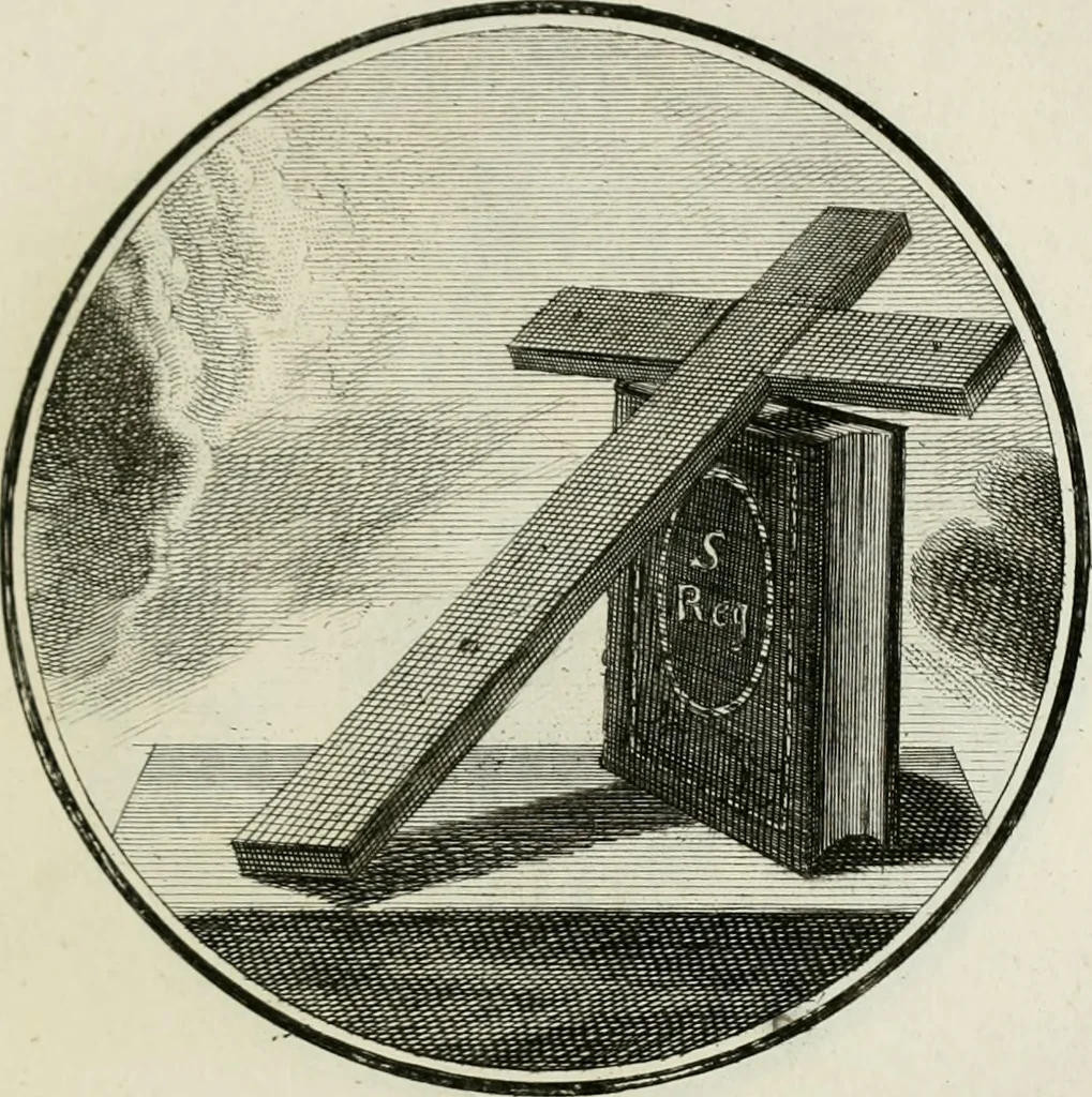 An illustration from Regula emblematica Sancti Benedicti, 1783, leaf 148