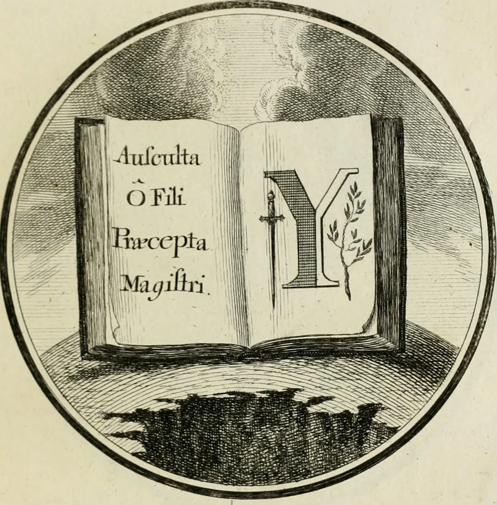 An illustration from Regula emblematica Sancti Benedicti, 1783, leaf 152