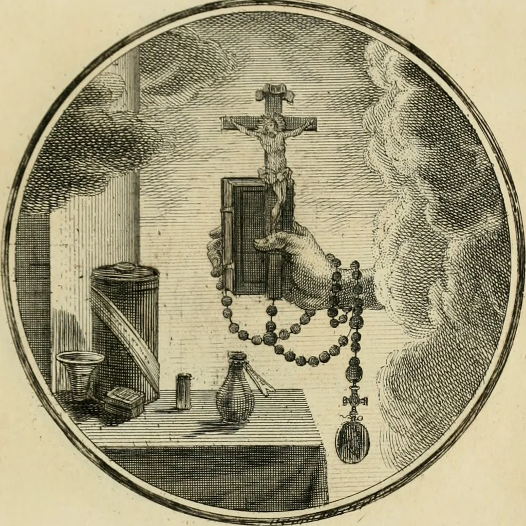 An illustration from Regula emblematica Sancti Benedicti, 1783, leaf 202