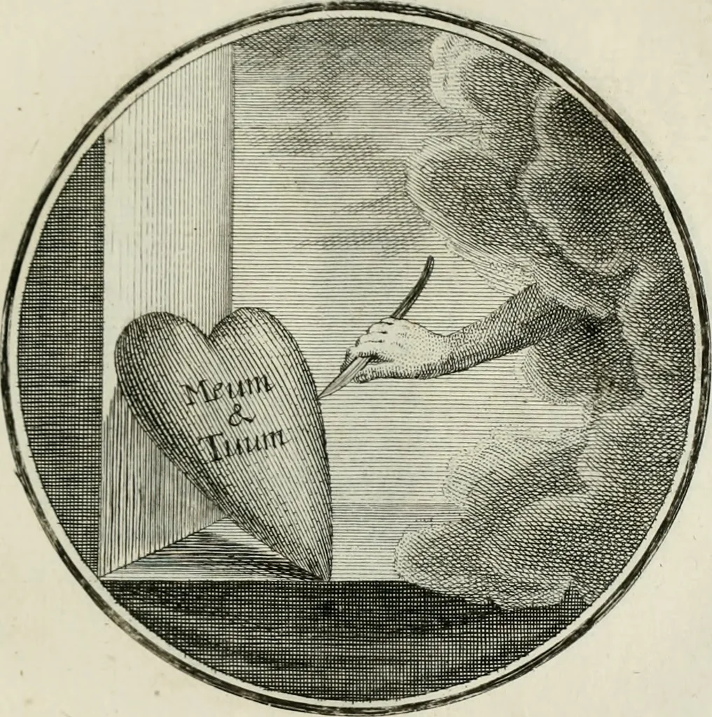 An illustration from Regula emblematica Sancti Benedicti, 1783, leaf 218