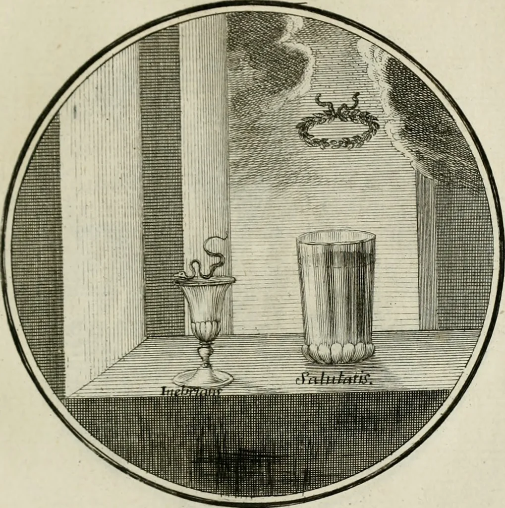An illustration from Regula emblematica Sancti Benedicti, 1783, leaf 244