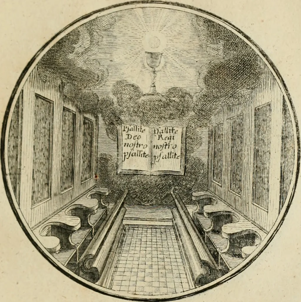 An illustration from Regula emblematica Sancti Benedicti, 1783, leaf 256