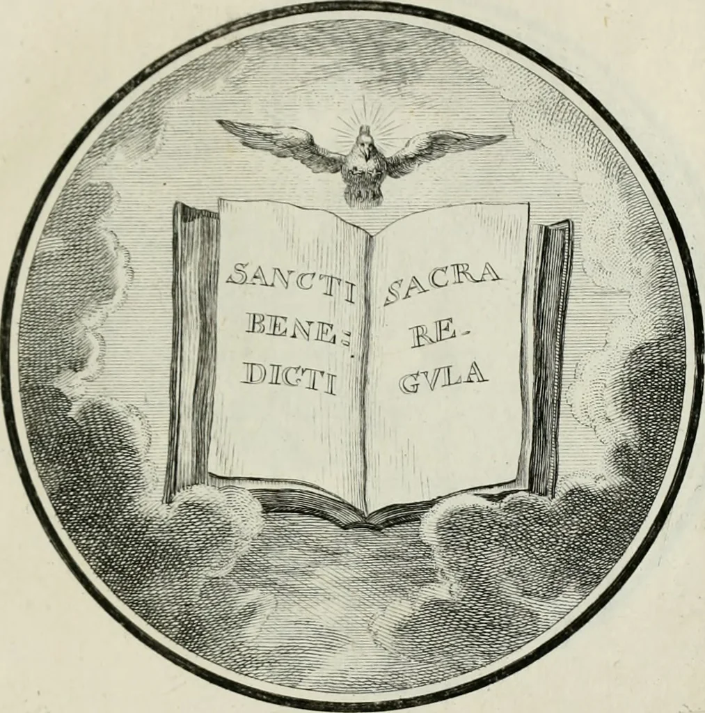 An illustration from Regula emblematica Sancti Benedicti, 1783, leaf 26