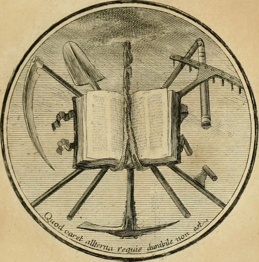 An illustration from Regula emblematica Sancti Benedicti, 1783, leaf 274