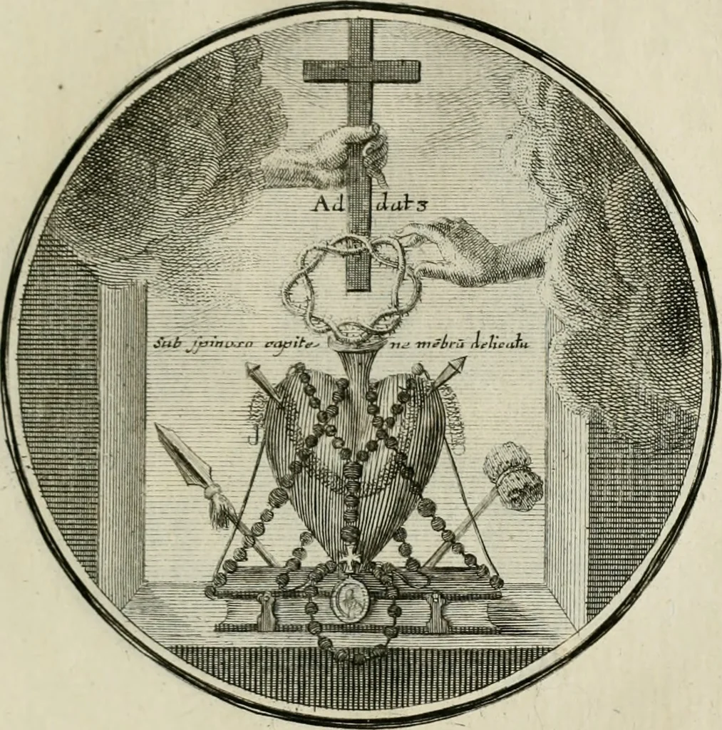 An illustration from Regula emblematica Sancti Benedicti, 1783, leaf 284
