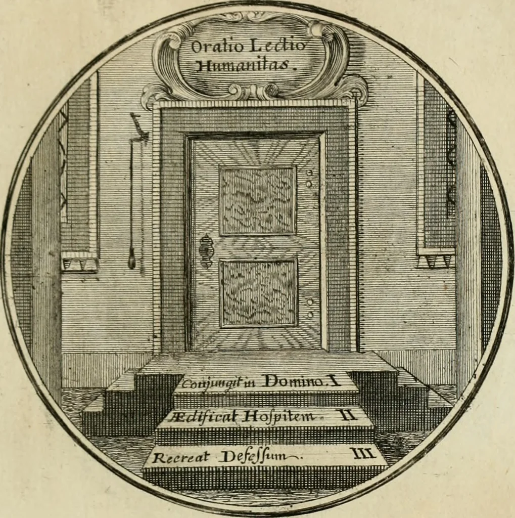 An illustration from Regula emblematica Sancti Benedicti, 1783, leaf 294