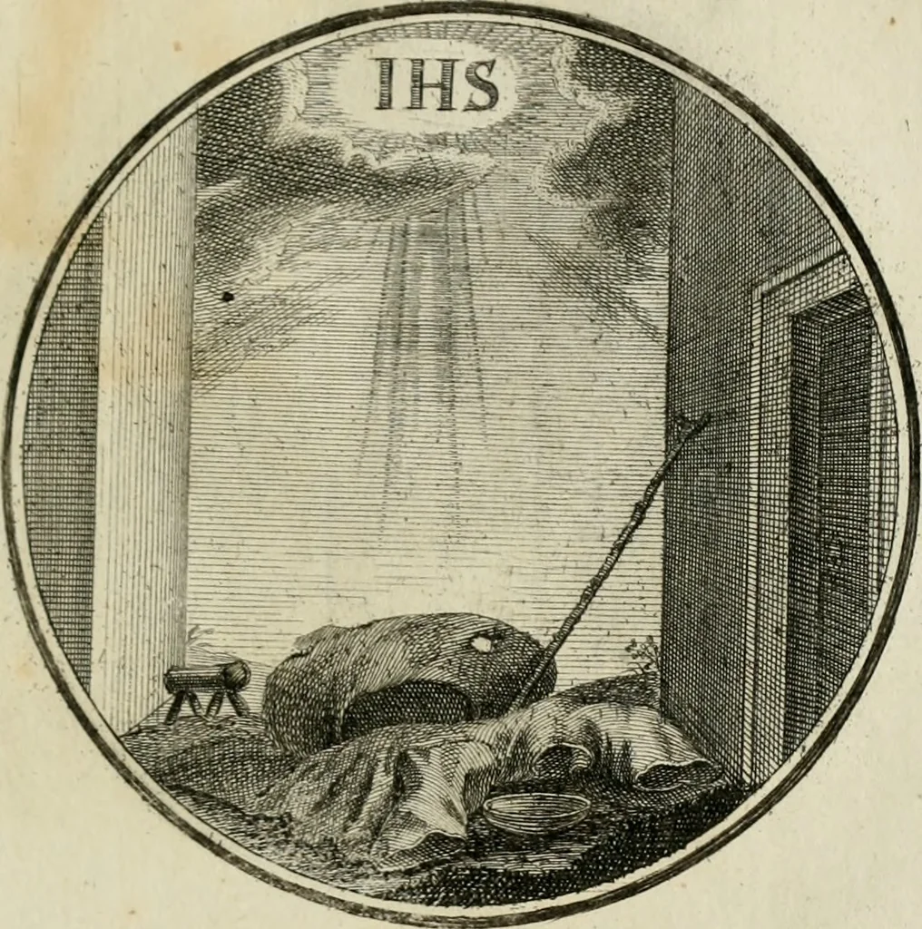 An illustration from Regula emblematica Sancti Benedicti, 1783, leaf 296