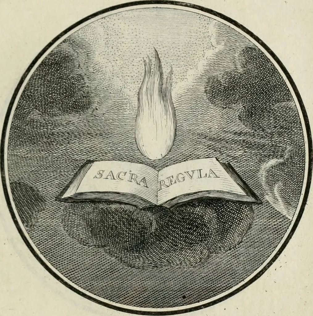 An illustration from Regula emblematica Sancti Benedicti, 1783, leaf 30