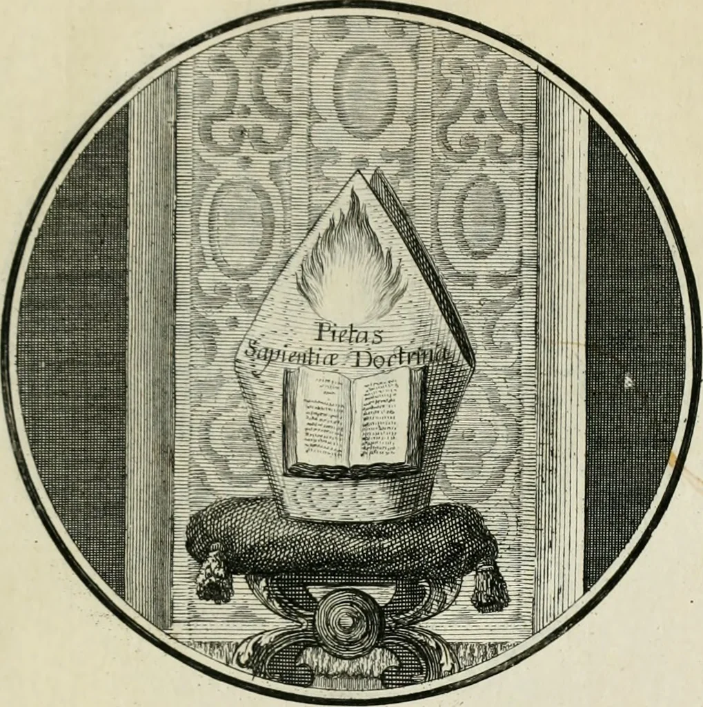 An illustration from Regula emblematica Sancti Benedicti, 1783, leaf 354