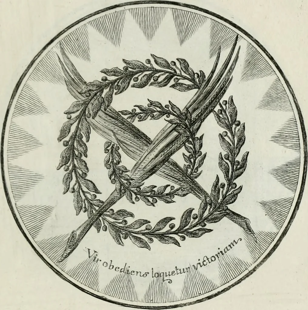 An illustration from Regula emblematica Sancti Benedicti, 1783, leaf 386