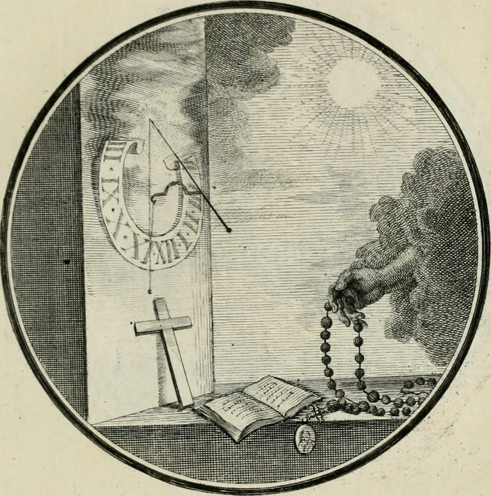 An illustration from Regula emblematica Sancti Benedicti, 1783, leaf 40