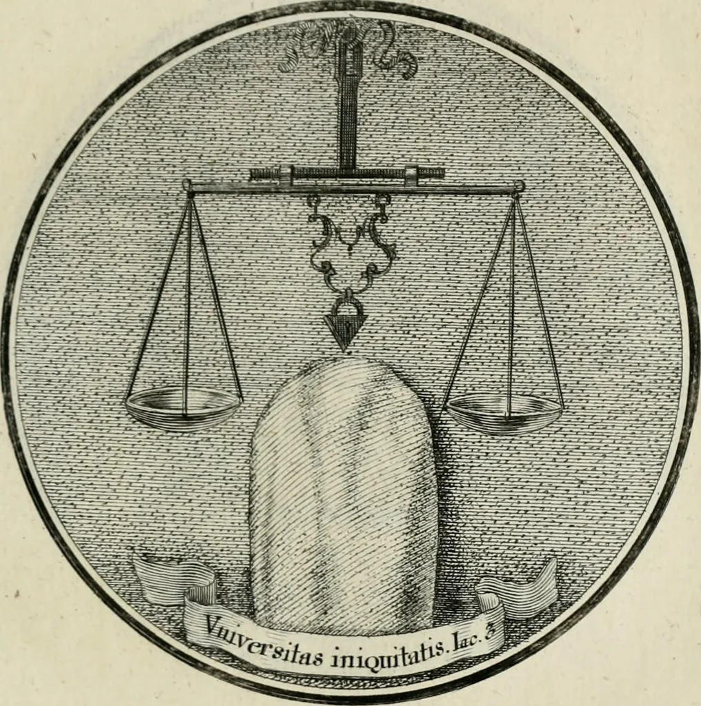 An illustration from Regula emblematica Sancti Benedicti, 1783, leaf 96