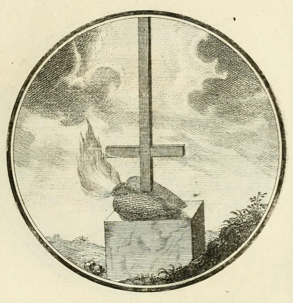 An illustration from Regula emblematica Sancti Benedicti, 1780, leaf 115