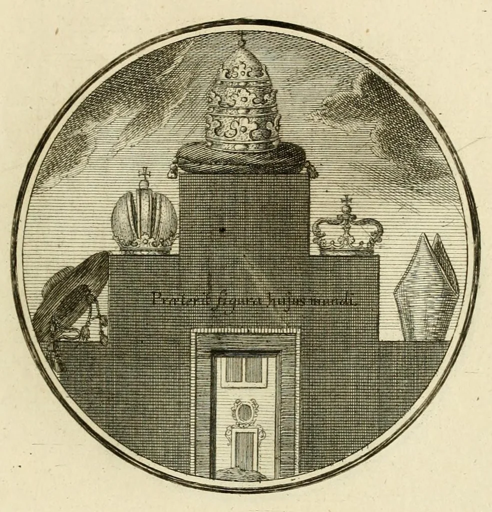 An illustration from Regula emblematica Sancti Benedicti, 1780, leaf 299