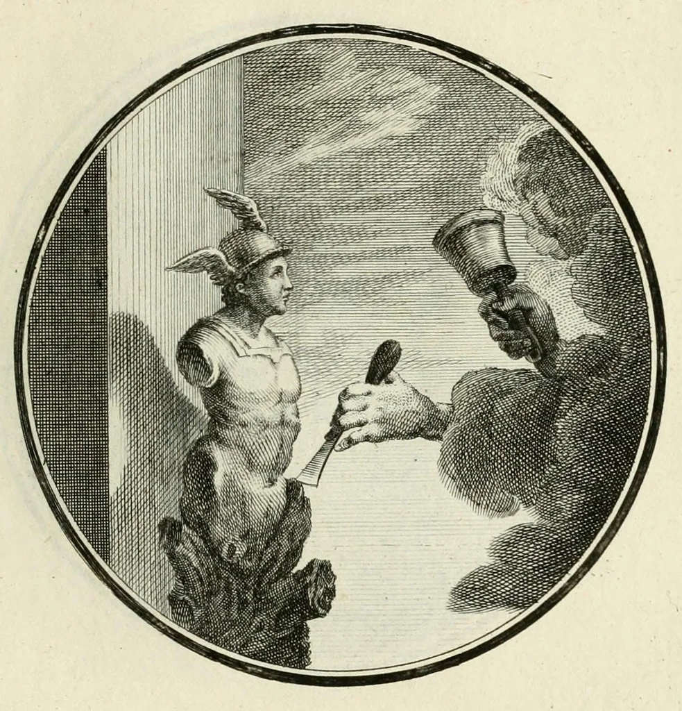An illustration from Regula emblematica Sancti Benedicti, 1780, leaf 43