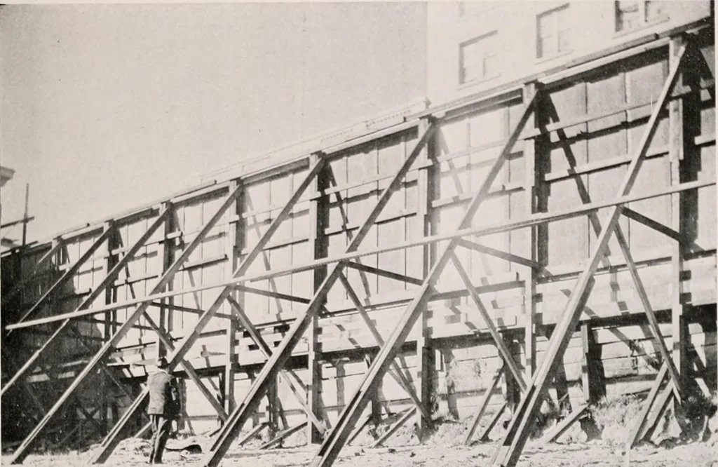 An illustration from Regulations for the proper construction, maintenance and operation of standard painted bulletin advertising plants as prescribed by the members of the Outdoor Advertising Association United States and Canada, 1917, leaf 16