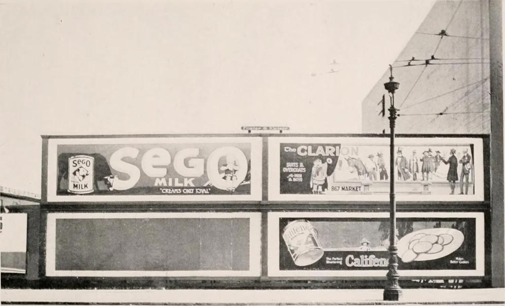 An illustration from Regulations for the proper construction, maintenance and operation of standard painted bulletin advertising plants as prescribed by the members of the Outdoor Advertising Association United States and Canada, 1917, leaf 48