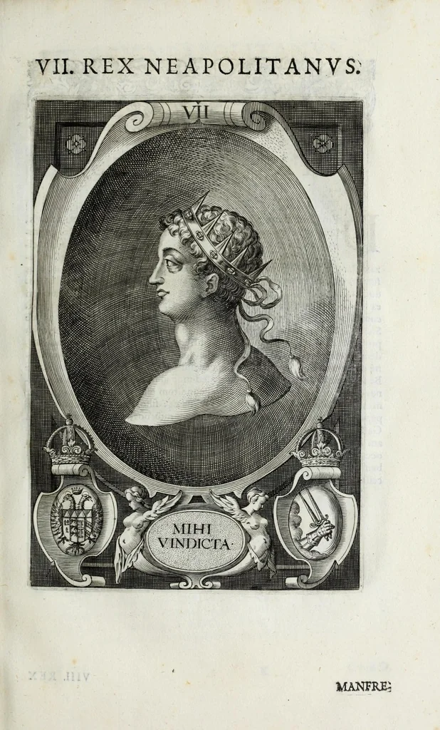 An illustration from Regum neapolitanorum vitae et effigies, 1605, leaf 41