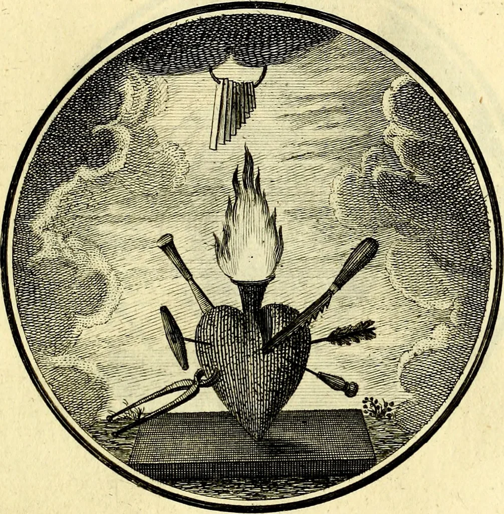 An illustration from Regvla emblematica sancti Benedicti, 1780, leaf 118