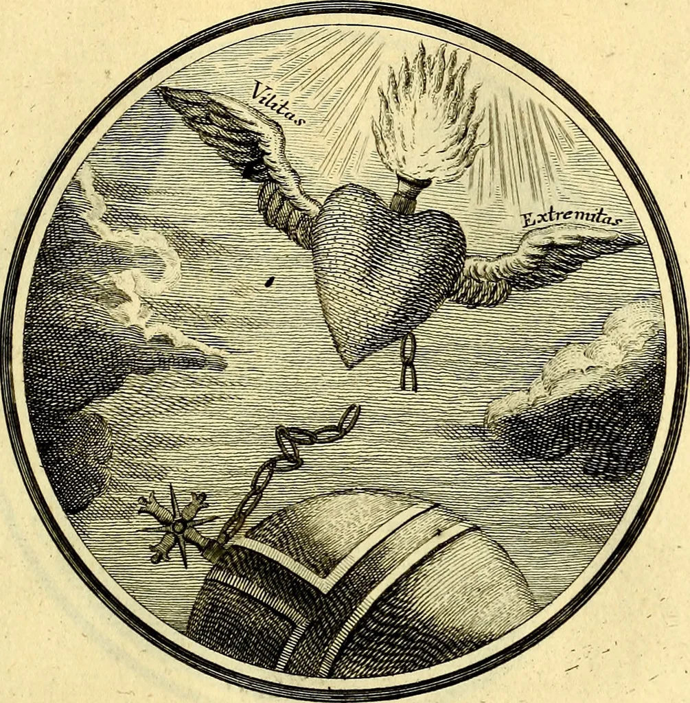An illustration from Regvla emblematica sancti Benedicti, 1780, leaf 122