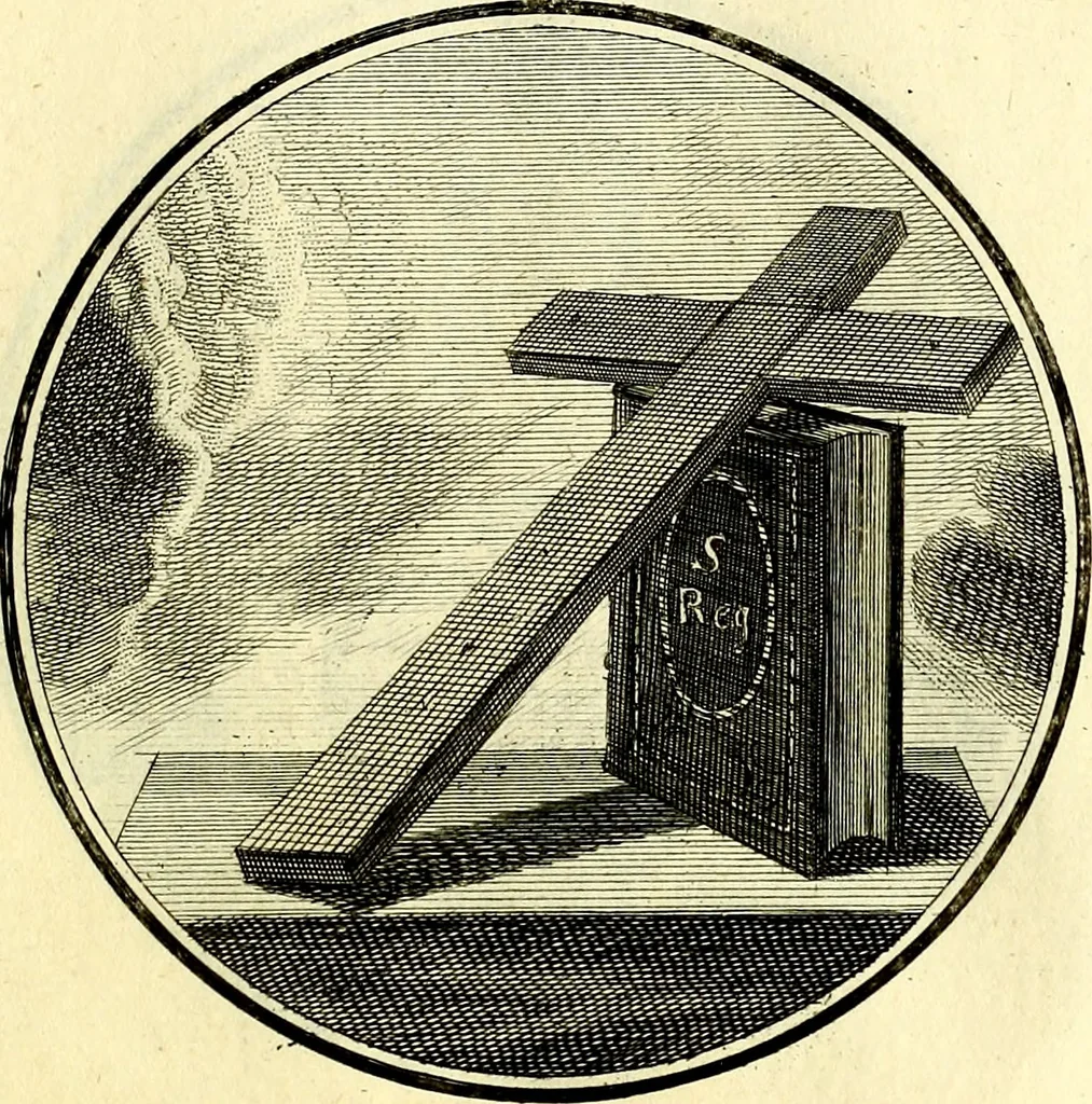 An illustration from Regvla emblematica sancti Benedicti, 1780, leaf 148