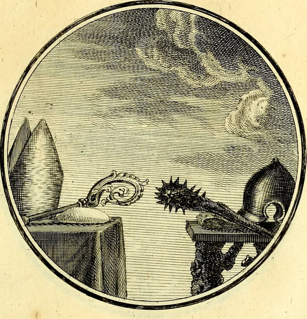 An illustration from Regvla emblematica sancti Benedicti, 1780, leaf 198