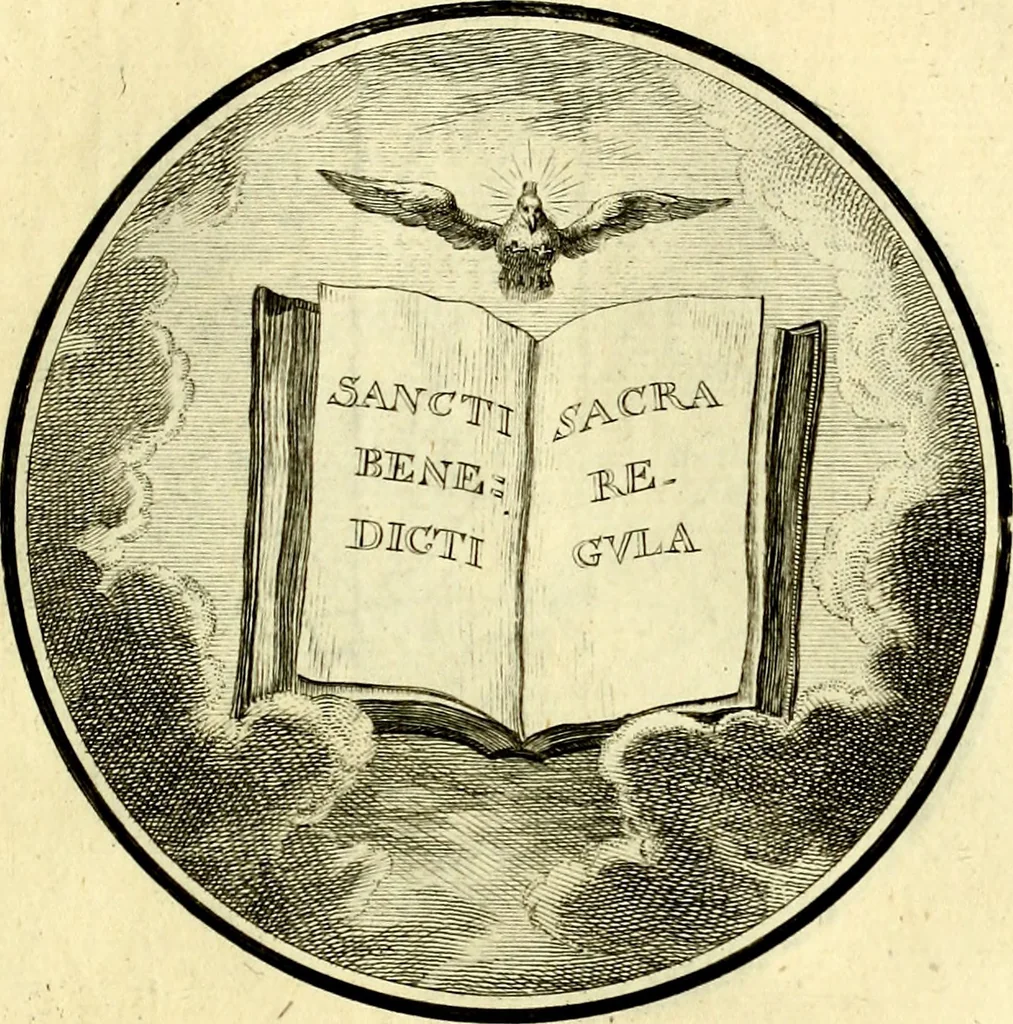 An illustration from Regvla emblematica sancti Benedicti, 1780, leaf 26