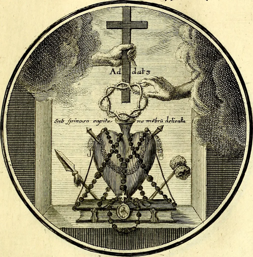 An illustration from Regvla emblematica sancti Benedicti, 1780, leaf 284