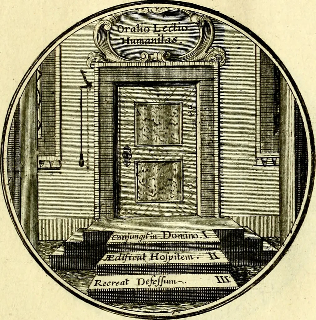 An illustration from Regvla emblematica sancti Benedicti, 1780, leaf 294