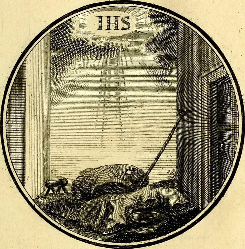 An illustration from Regvla emblematica sancti Benedicti, 1780, leaf 296