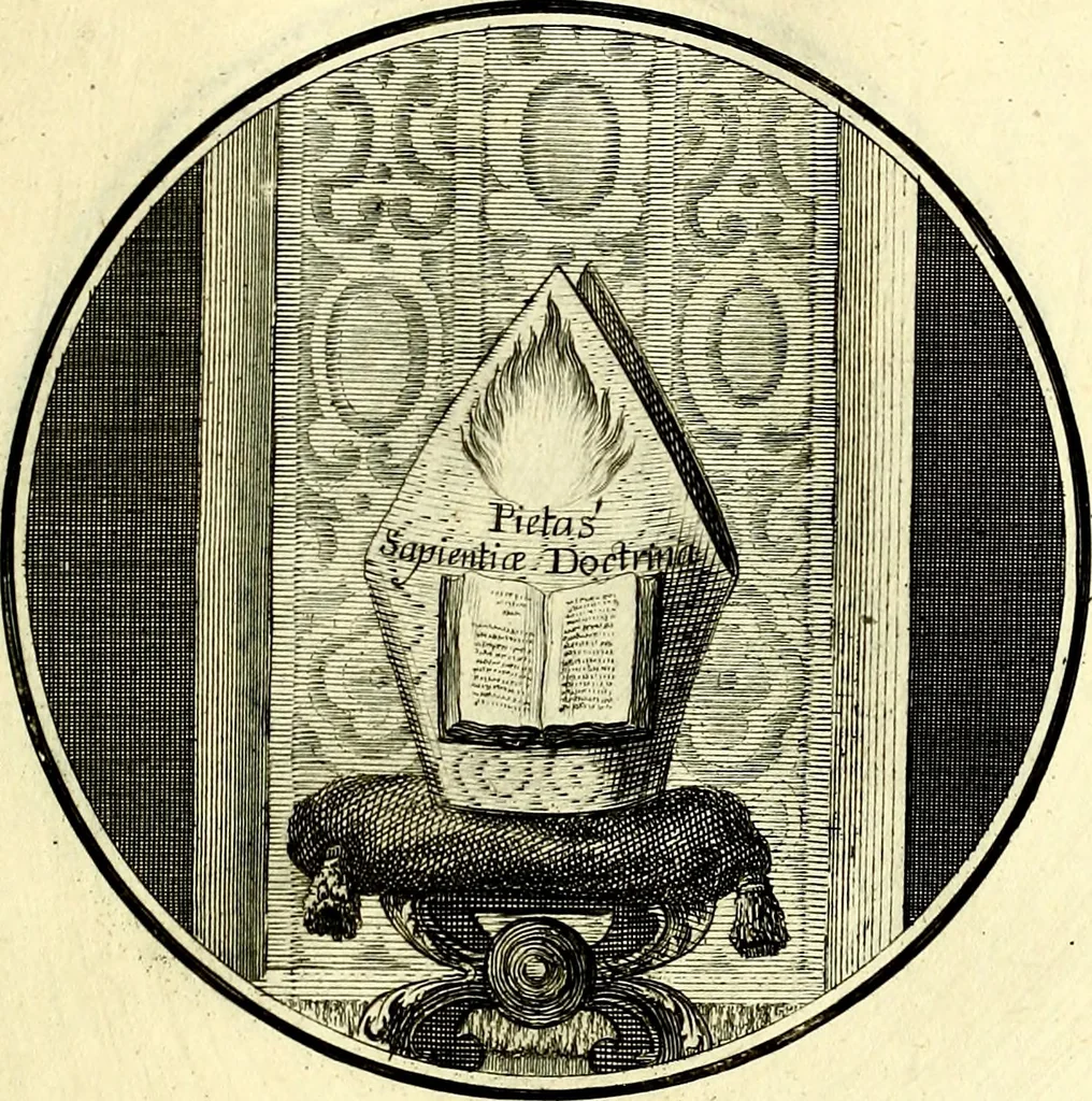 An illustration from Regvla emblematica sancti Benedicti, 1780, leaf 354