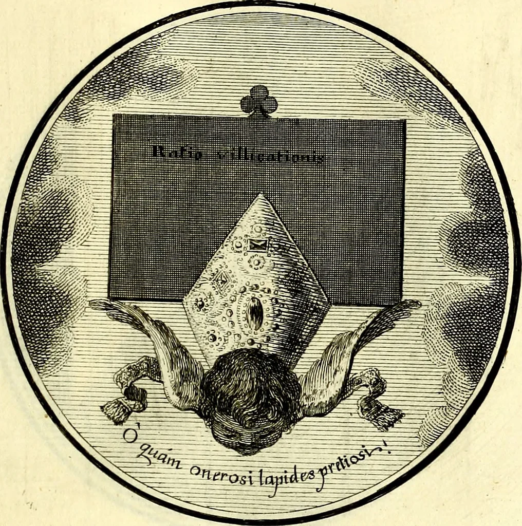 An illustration from Regvla emblematica sancti Benedicti, 1780, leaf 356