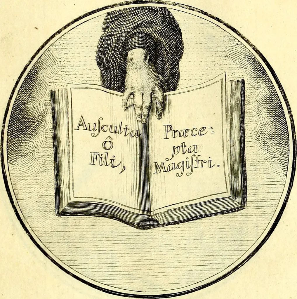 An illustration from Regvla emblematica sancti Benedicti, 1780, leaf 362