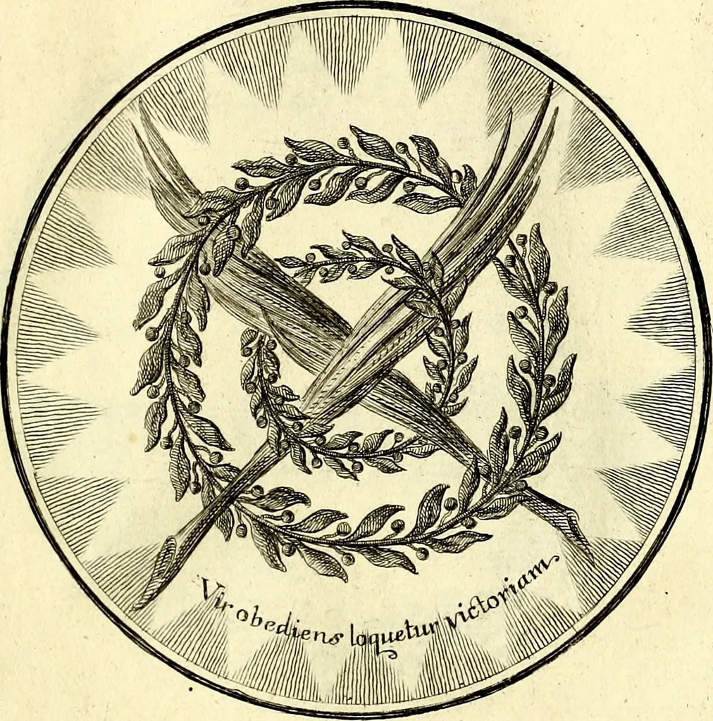 An illustration from Regvla emblematica sancti Benedicti, 1780, leaf 386
