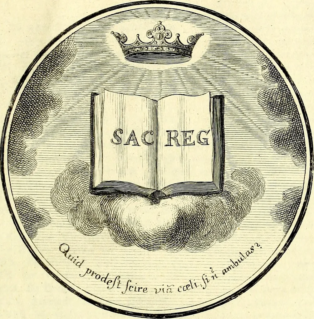 An illustration from Regvla emblematica sancti Benedicti, 1780, leaf 396