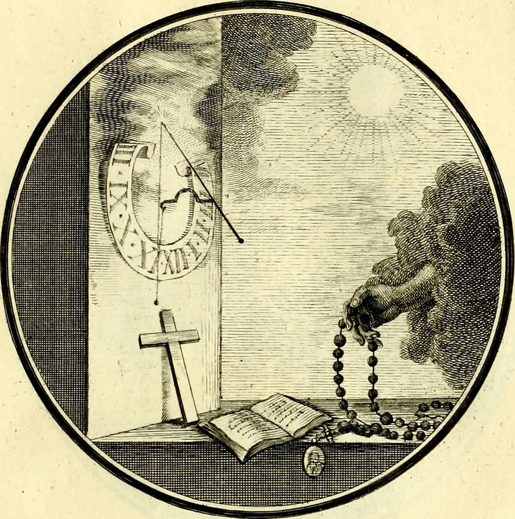 An illustration from Regvla emblematica sancti Benedicti, 1780, leaf 40