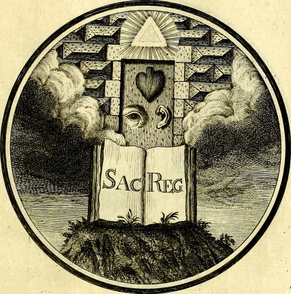 An illustration from Regvla emblematica sancti Benedicti, 1780, leaf 88