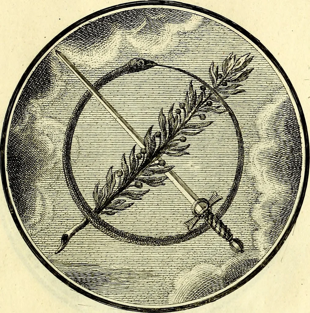 An illustration from Regvla emblematica sancti Benedicti, 1780, leaf 98