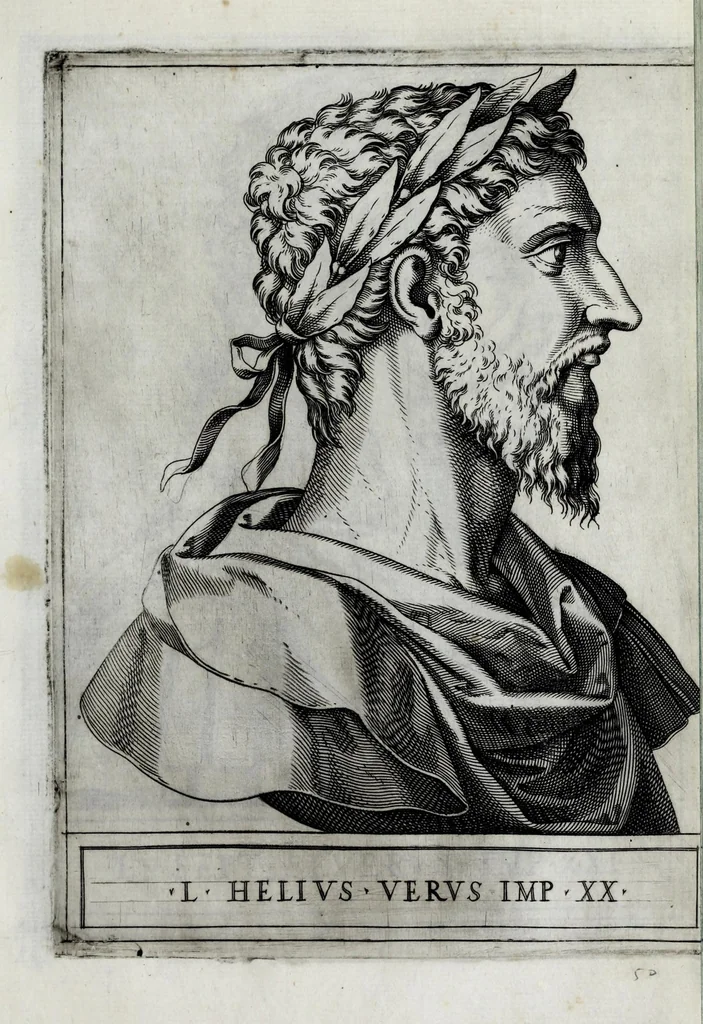 An illustration from Regvm romanorvm vna cvm qvorvndam eorvm vxorū qvantvm ex antiqvis numismatis marmoribusque colligere licuit exactissima effigierum delineatio, 1550, leaf 103