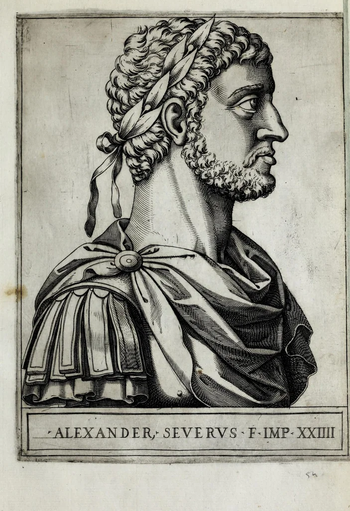 An illustration from Regvm romanorvm vna cvm qvorvndam eorvm vxorū qvantvm ex antiqvis numismatis marmoribusque colligere licuit exactissima effigierum delineatio, 1550, leaf 113