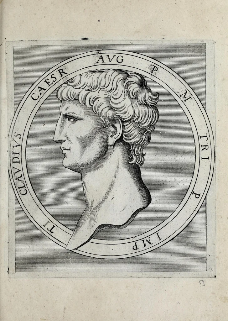 An illustration from Regvm romanorvm vna cvm qvorvndam eorvm vxorū qvantvm ex antiqvis numismatis marmoribusque colligere licuit exactissima effigierum delineatio, 1550, leaf 125