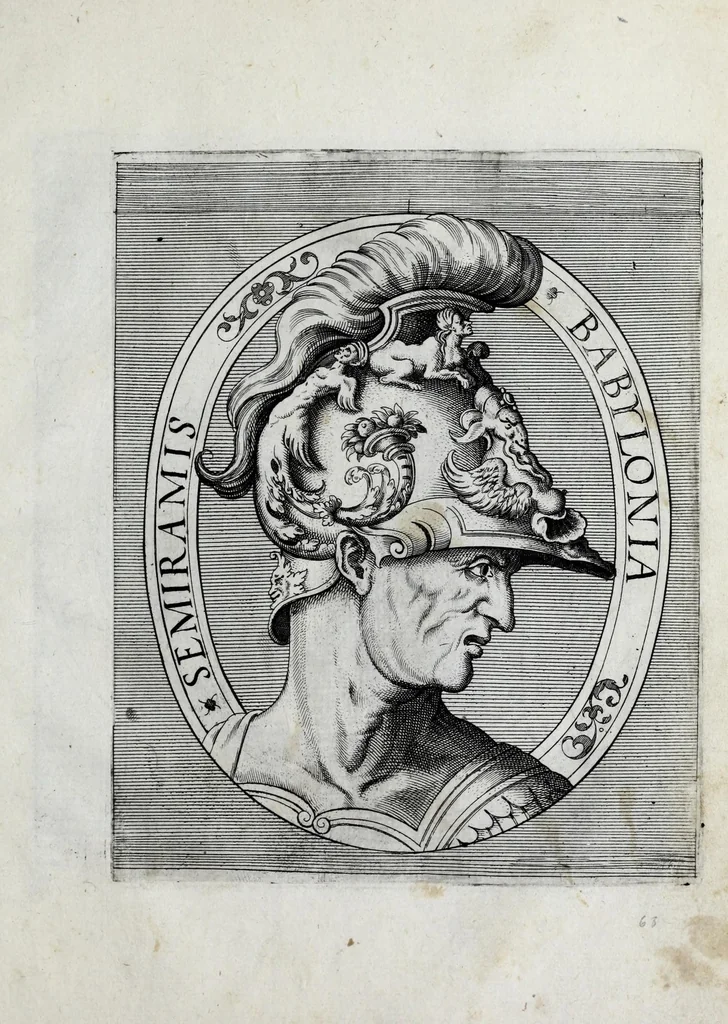 An illustration from Regvm romanorvm vna cvm qvorvndam eorvm vxorū qvantvm ex antiqvis numismatis marmoribusque colligere licuit exactissima effigierum delineatio, 1550, leaf 143