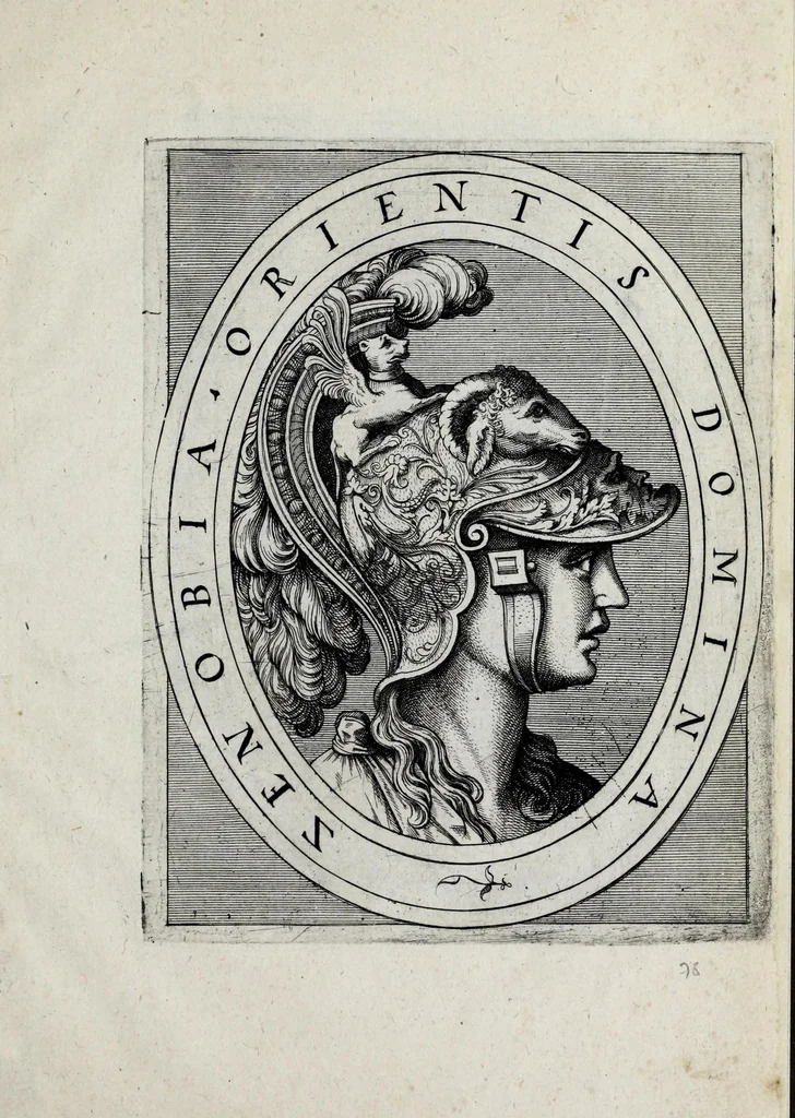 An illustration from Regvm romanorvm vna cvm qvorvndam eorvm vxorū qvantvm ex antiqvis numismatis marmoribusque colligere licuit exactissima effigierum delineatio, 1550, leaf 167