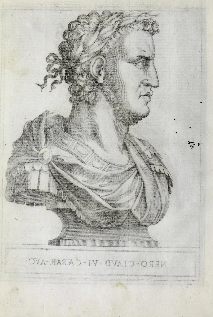 An illustration from Regvm romanorvm vna cvm qvorvndam eorvm vxorū qvantvm ex antiqvis numismatis marmoribusque colligere licuit exactissima effigierum delineatio, 1550, leaf 76