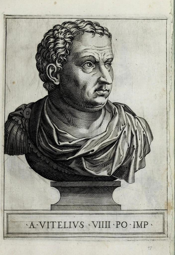 An illustration from Regvm romanorvm vna cvm qvorvndam eorvm vxorū qvantvm ex antiqvis numismatis marmoribusque colligere licuit exactissima effigierum delineatio, 1550, leaf 81