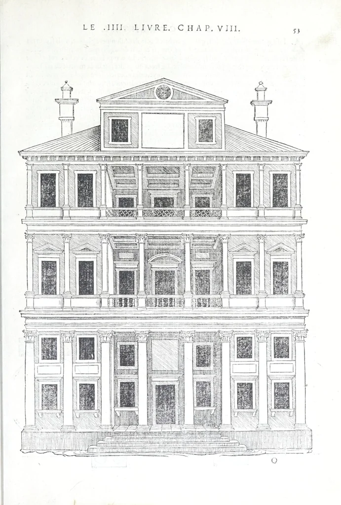 An illustration from Reigles generales de l'architecture, sur les cincq manieres d'edifices : ascauoir, thuscane, doricq̄, ioniq̄, corinthe, & cōposite, auec les exemples danticquitez, selon la doctrine de Vitruue, 1545, leaf 107